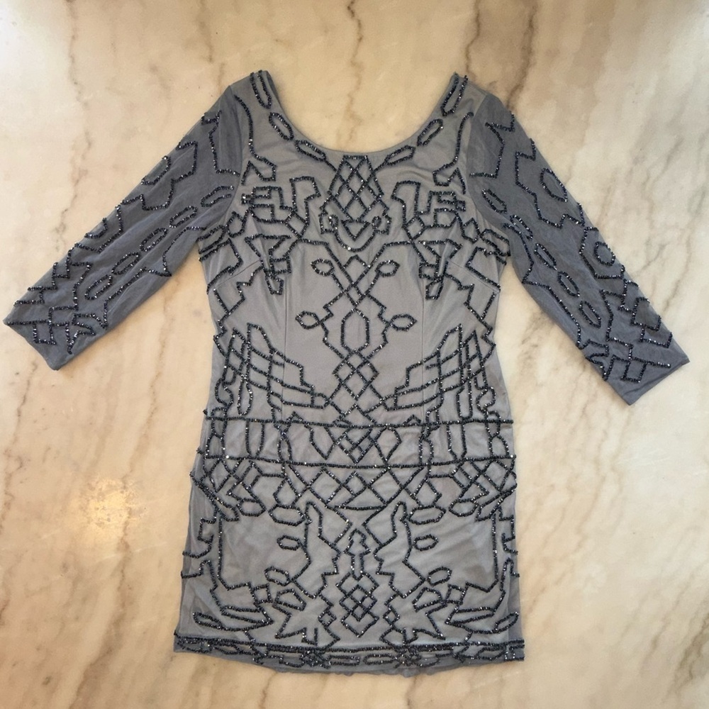 Adrianna Papell Abstract Motif Sheath Dress - Picture 2 of 15